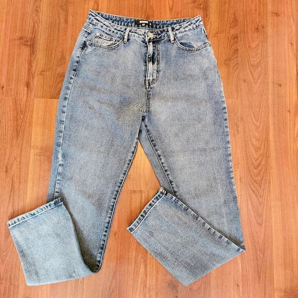 MISSGUIDED MED WASH DISTRESSED JEANS SIZE 8 - Picture 2 of 8